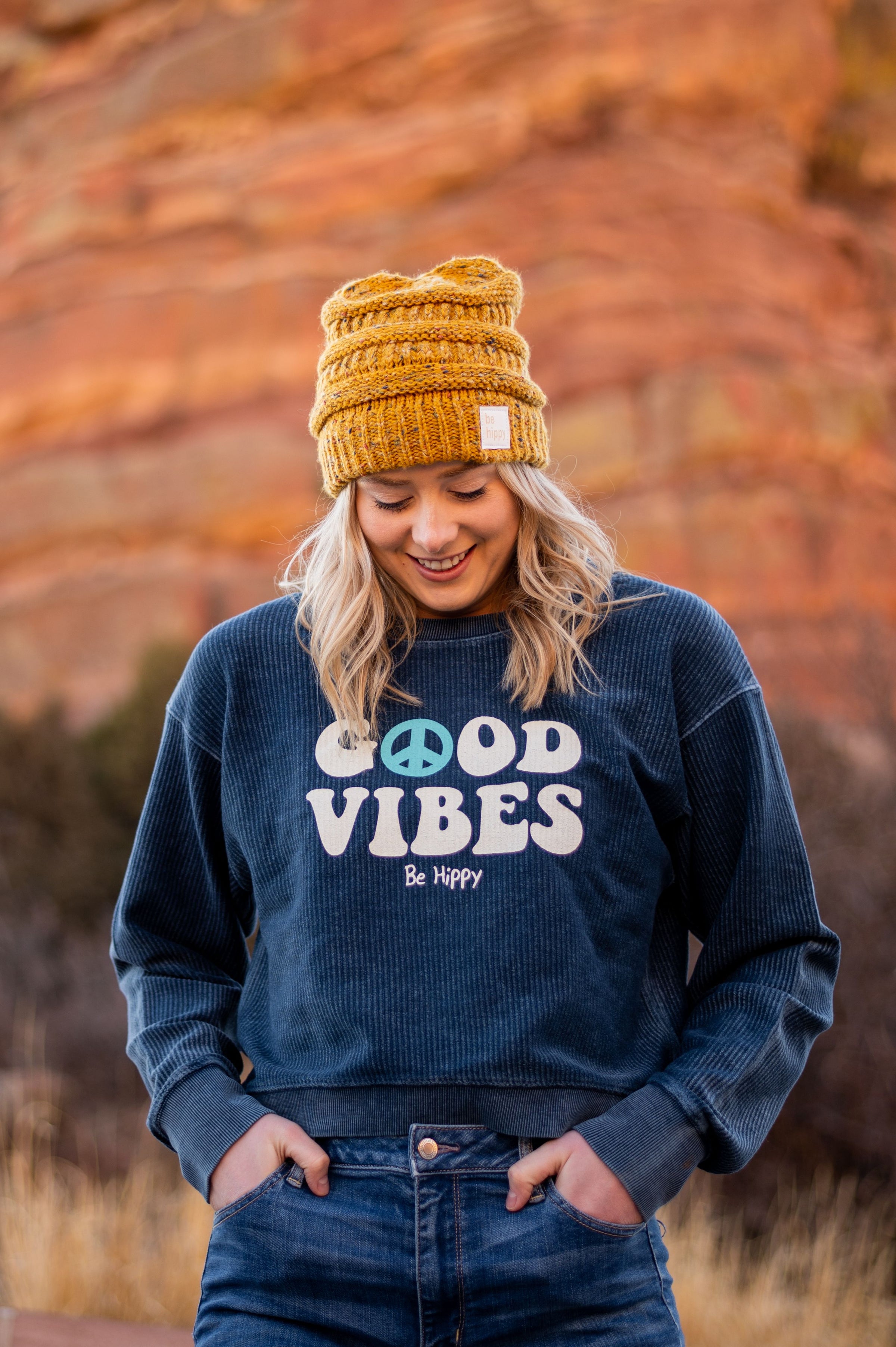 Good Vibes Crop Sweatshirt | Be Hippy
